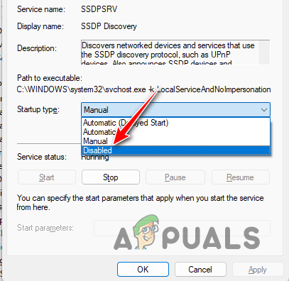 Disabling SSDP Service