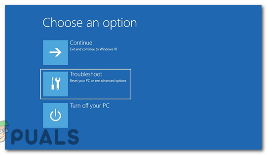 Click on Troubleshoot.