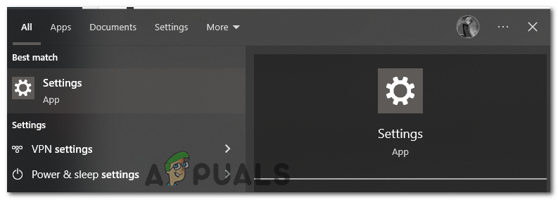 In the Windows Search bar, type "Settings" and open the Windows Settings app.