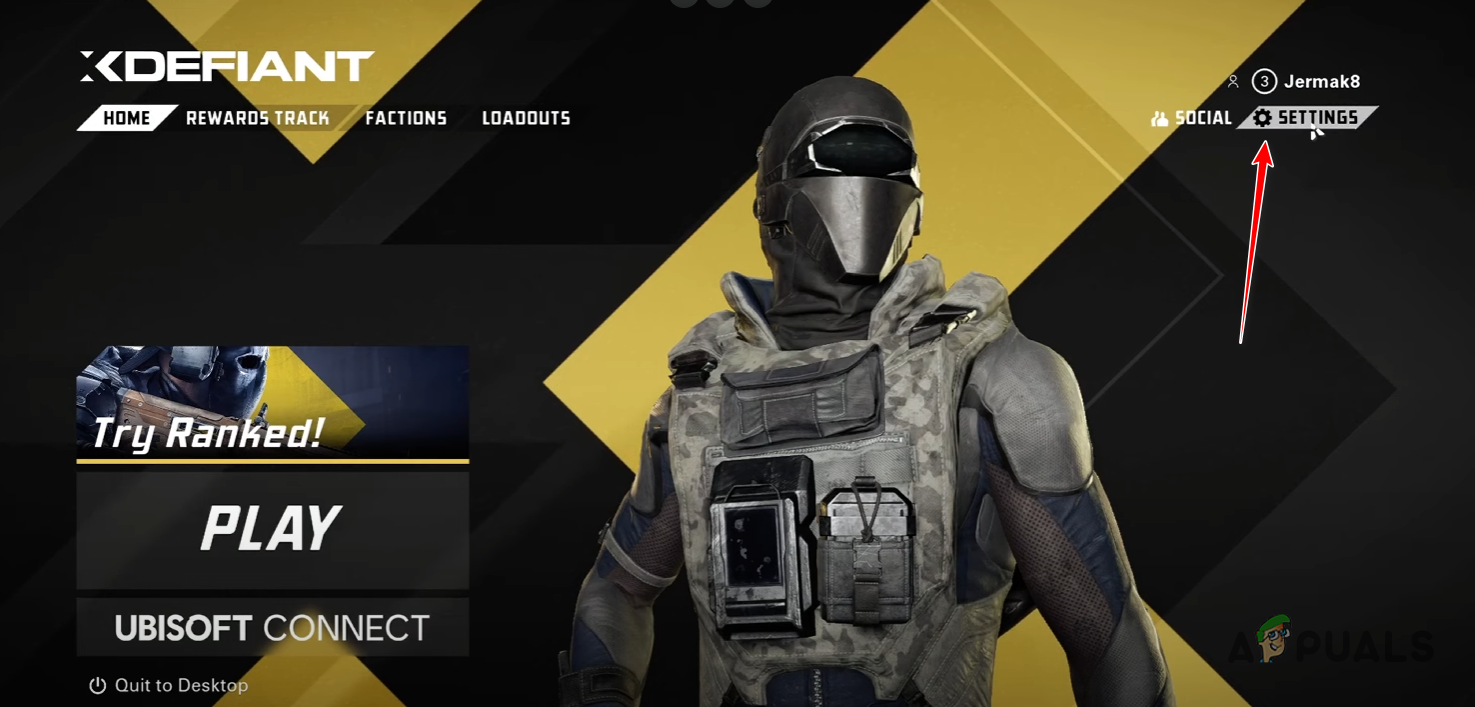 Navigating to the Settings Menu