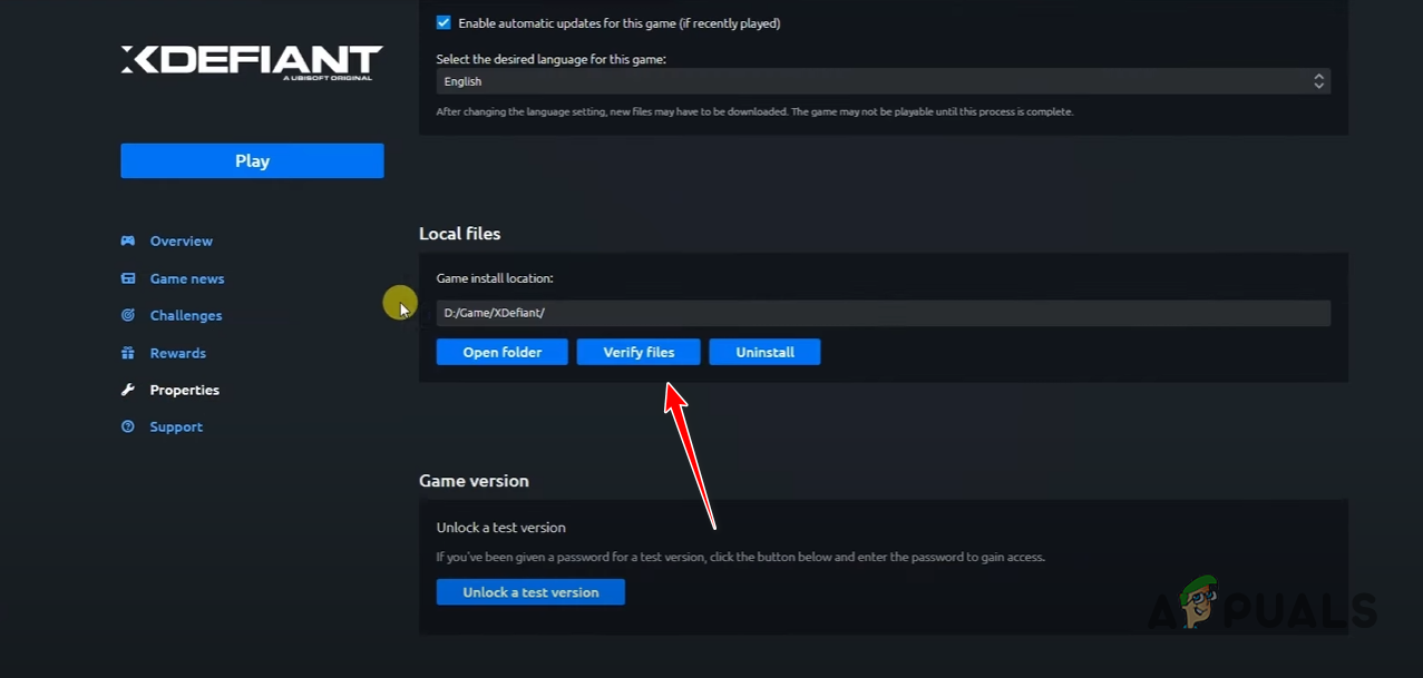 Repairing XDefiant Game Files