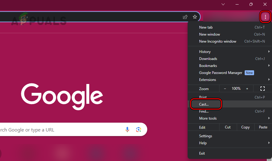 Cast the Chrome's Windows to the Vizio TV
