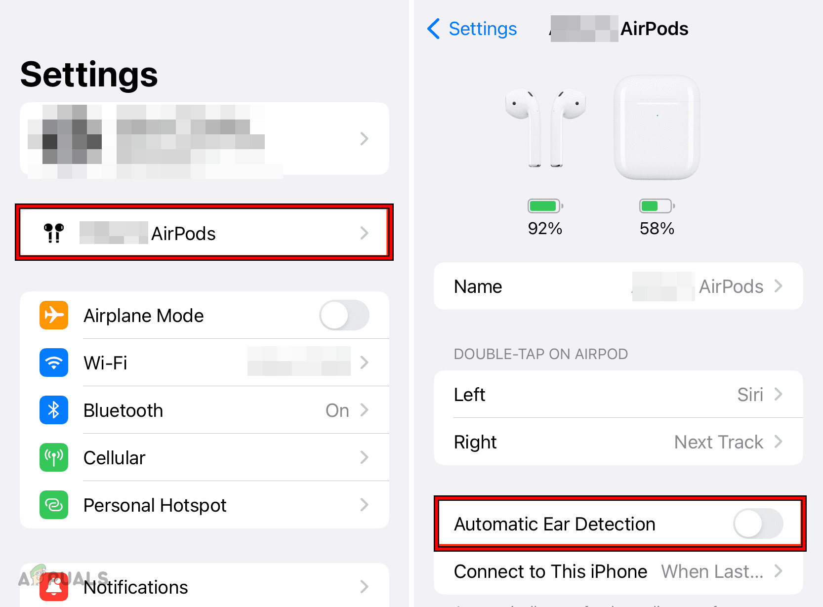 Disable Automatic Ear Detection of the AirPods