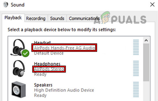 Set the AirPods Hands-Free AG Audio as the Default Device in Windows