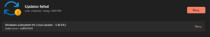 WSL Update Error Code 0x80070661: (SOLVED)