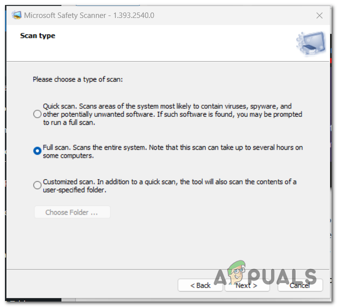 Performing a Full scan