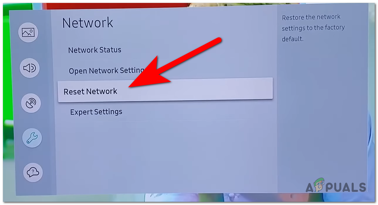 Initializing the Reset network process