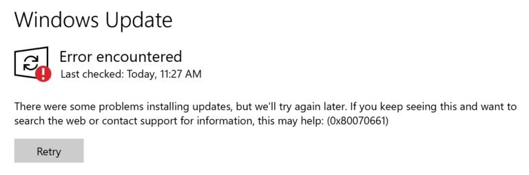 WSL Update Error Code 0x80070661: (SOLVED)