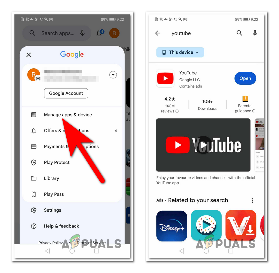 Looking for the YouTube application