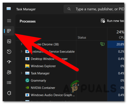 Accessing the Processes section