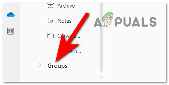 Opening the Groups drop-down menu