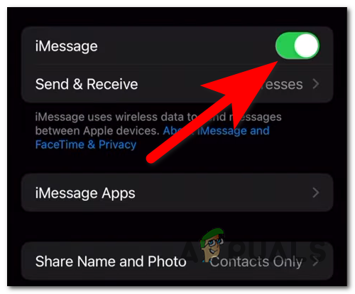 Verifying iMessage activation