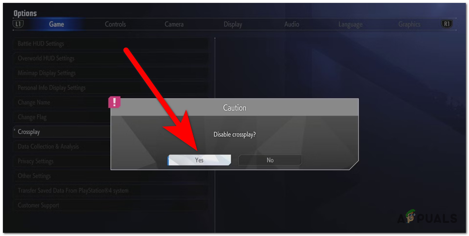 Disabling the Crossplay feature
