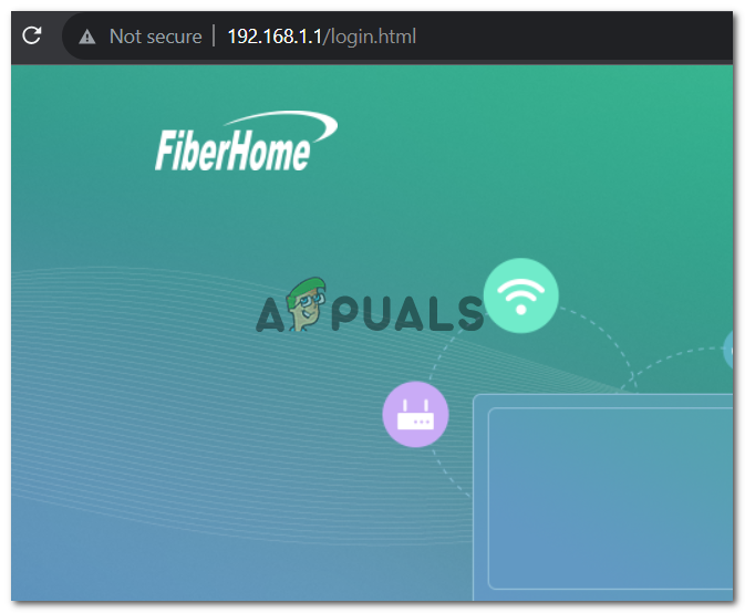 Opening the router settings
