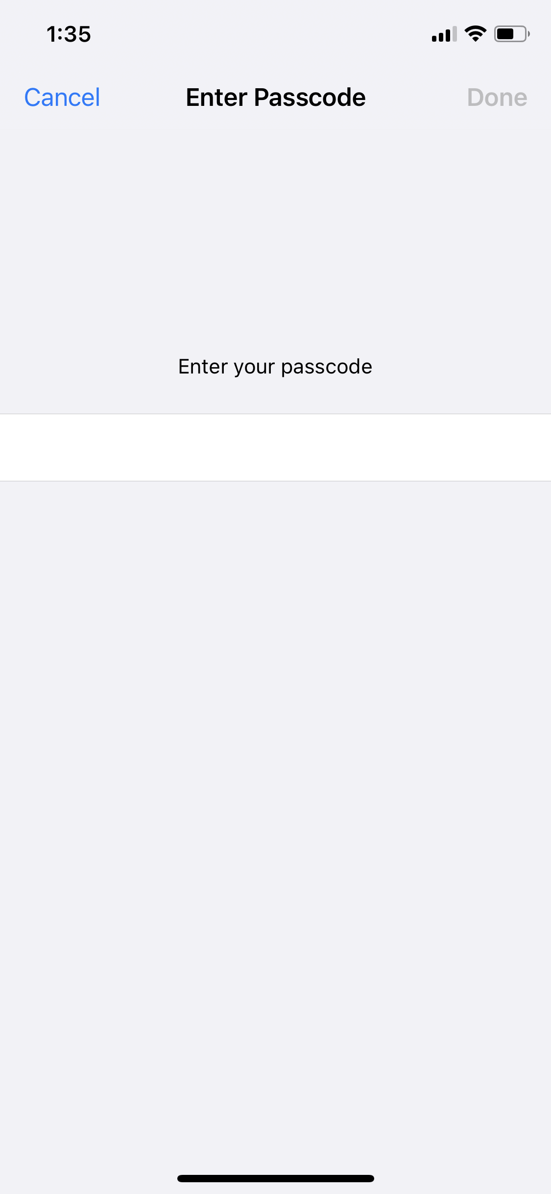 22. iPhone Enter Passcode screenshot