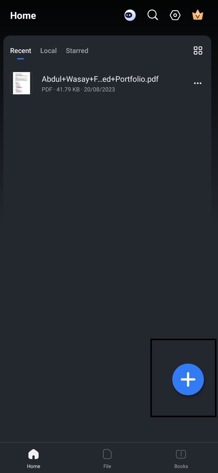 PDFelement Import Menu