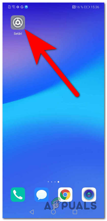 Accessing the Settings of your phone