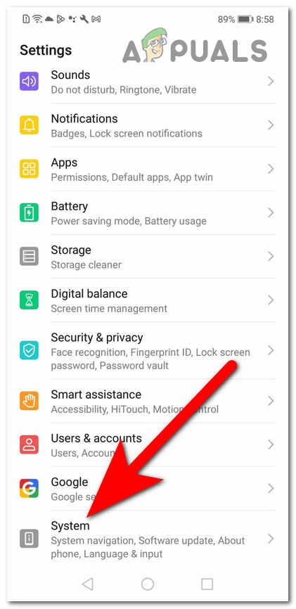 Accessing the System Settings