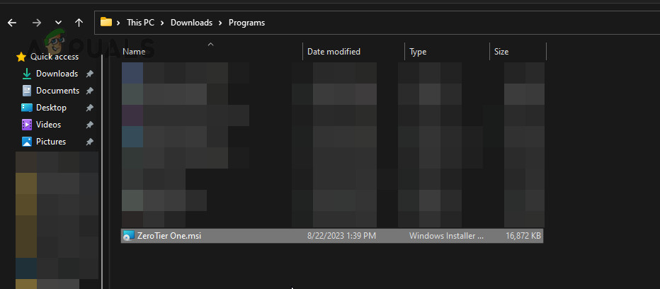 Launch ZeroTier Installer