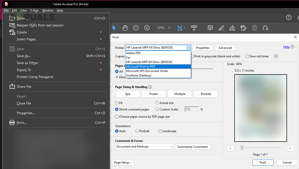 Use Microsoft Print to PDF