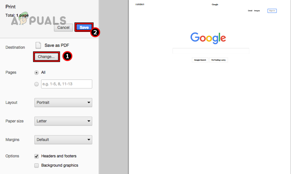 Save the File as a PDF by Using Chrome on a Mac