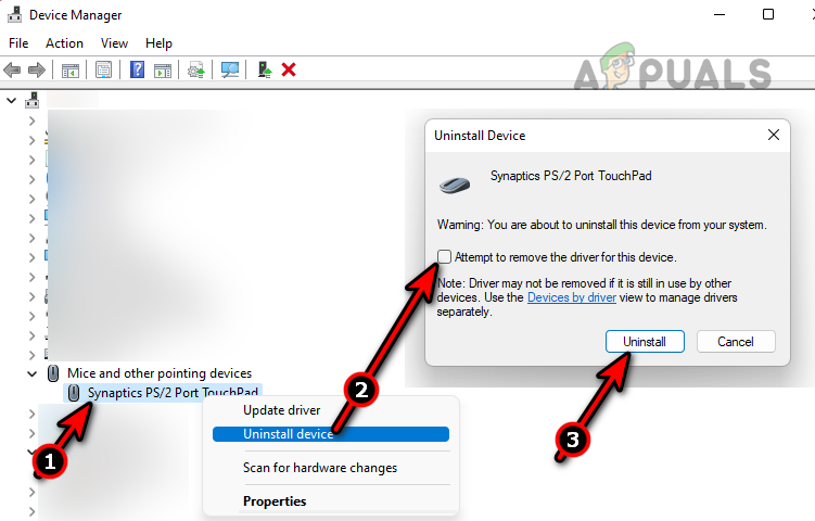 Uninstall Mouse Driver and Attempt to Remove the Driver of This Device