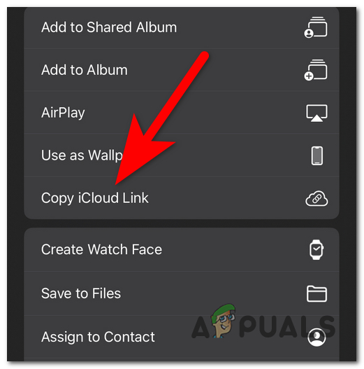 Sharing an iCloud link