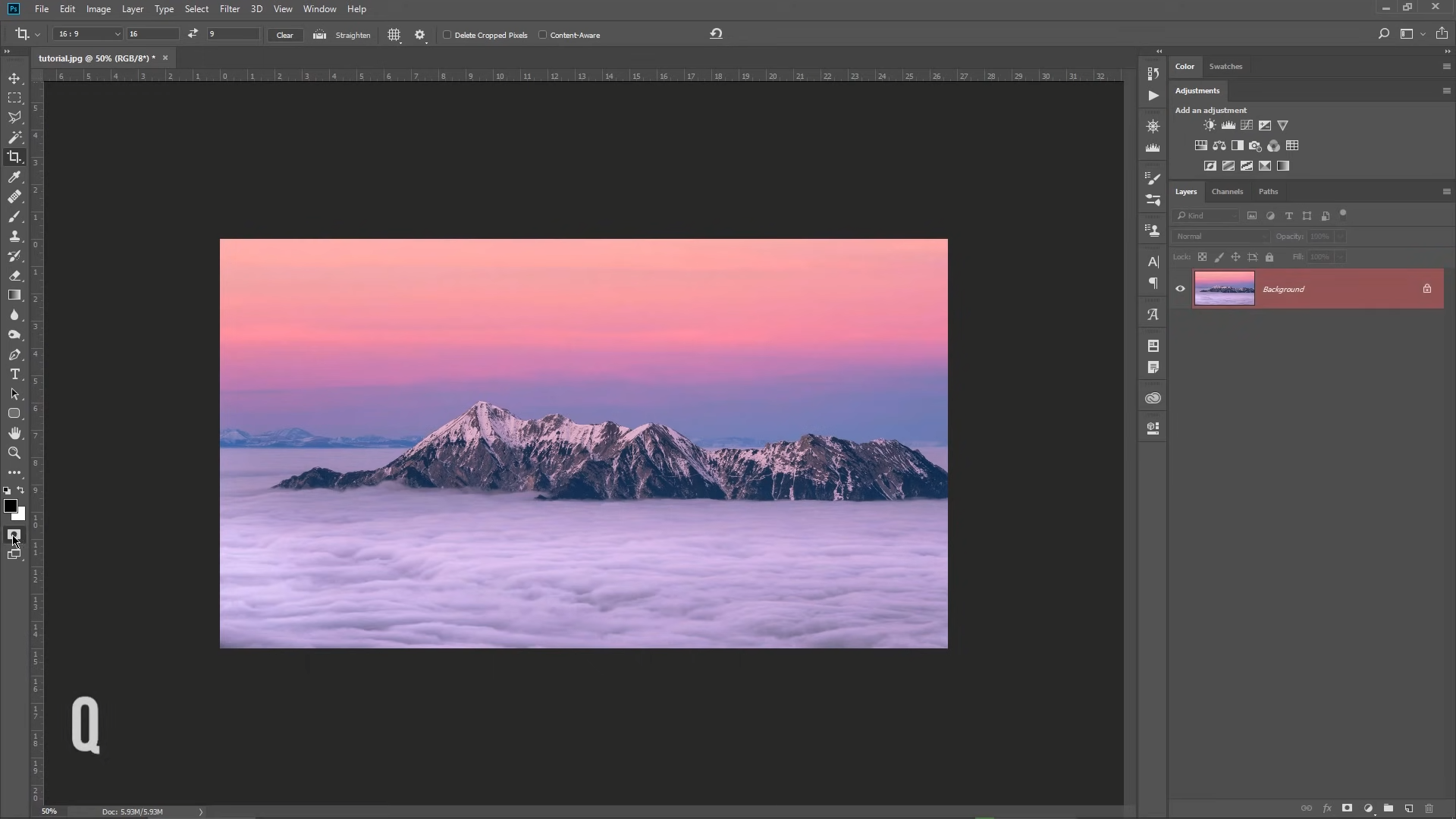 Selecting The Image In Adobe Photoshop