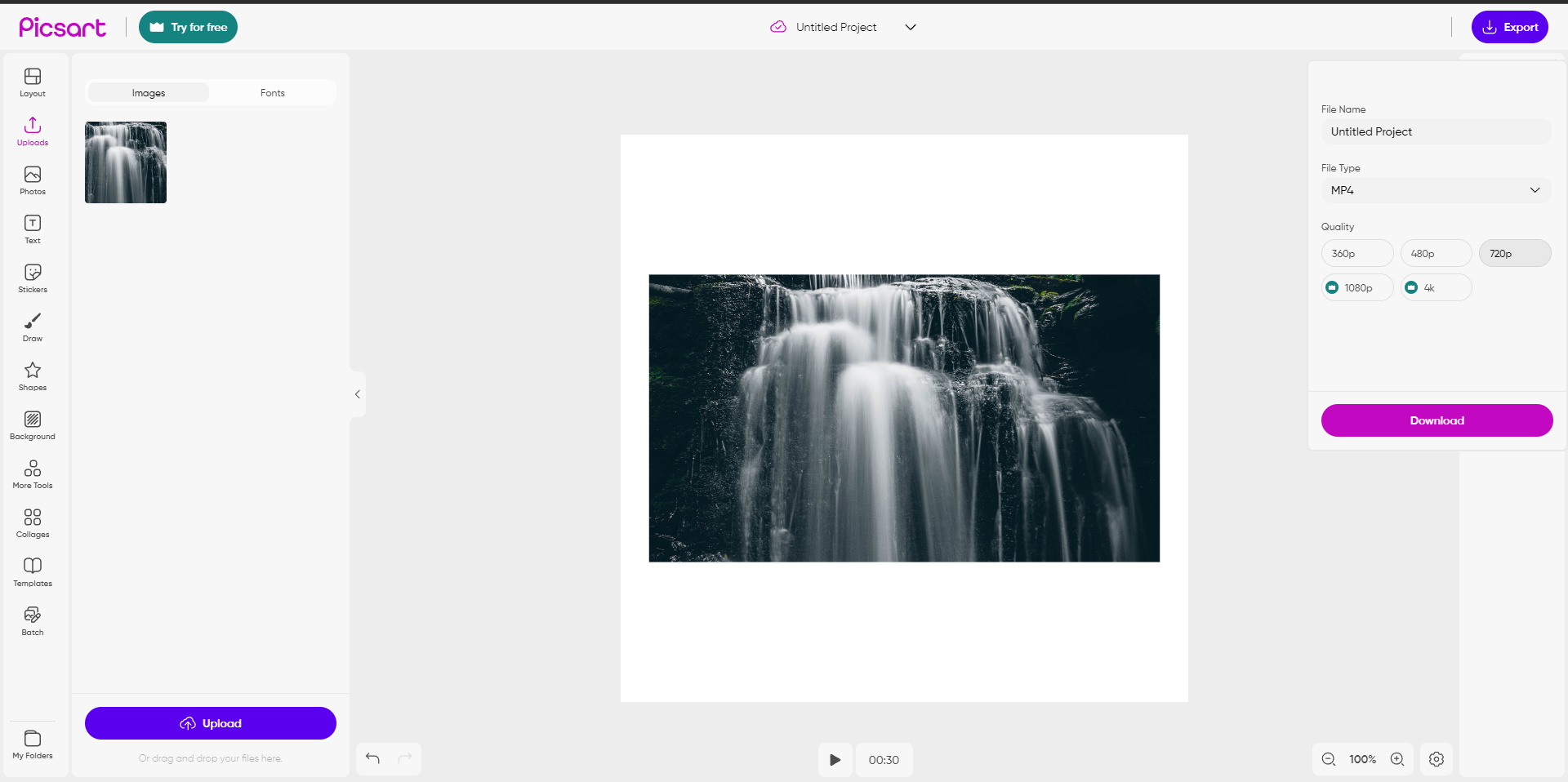 Exporting Your Animated Picture In PicsArt