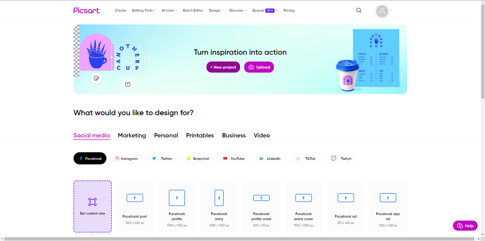 Creating A New Project In PicsArt