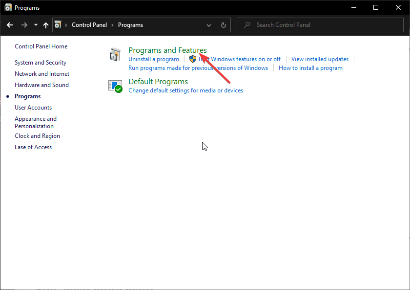 Uninstall the software