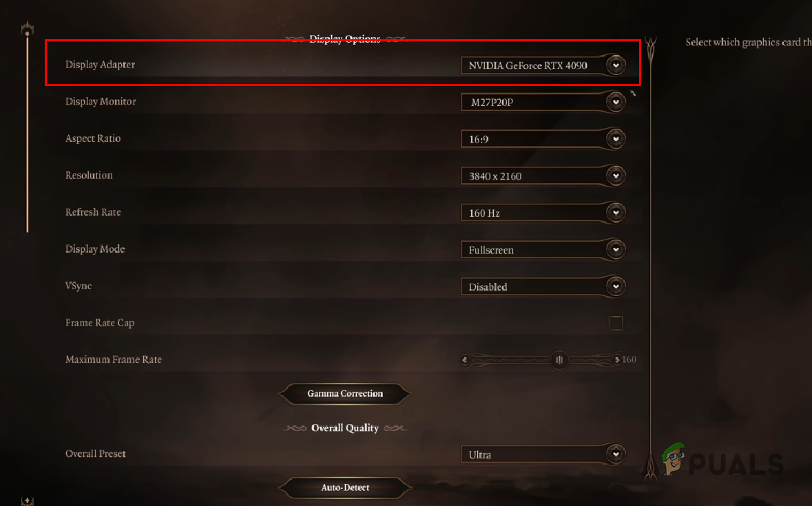 Checking Display Adapter