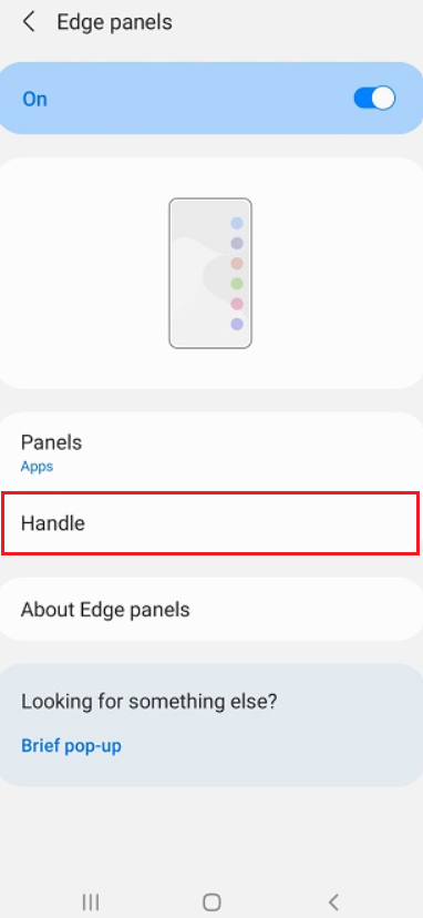 edge panels handle