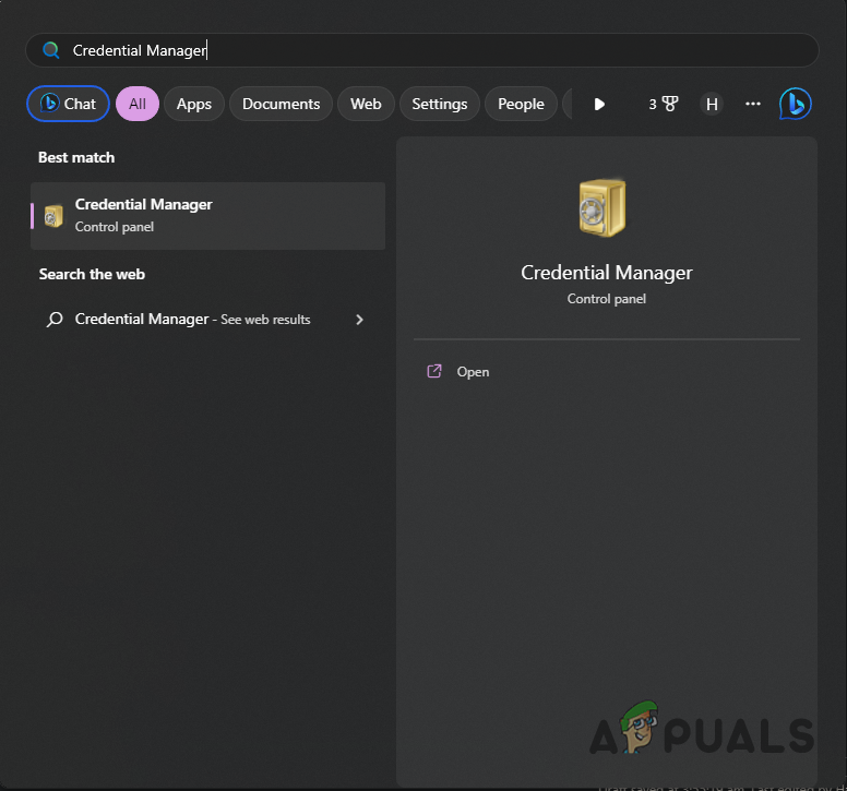 Opening Credential Manager