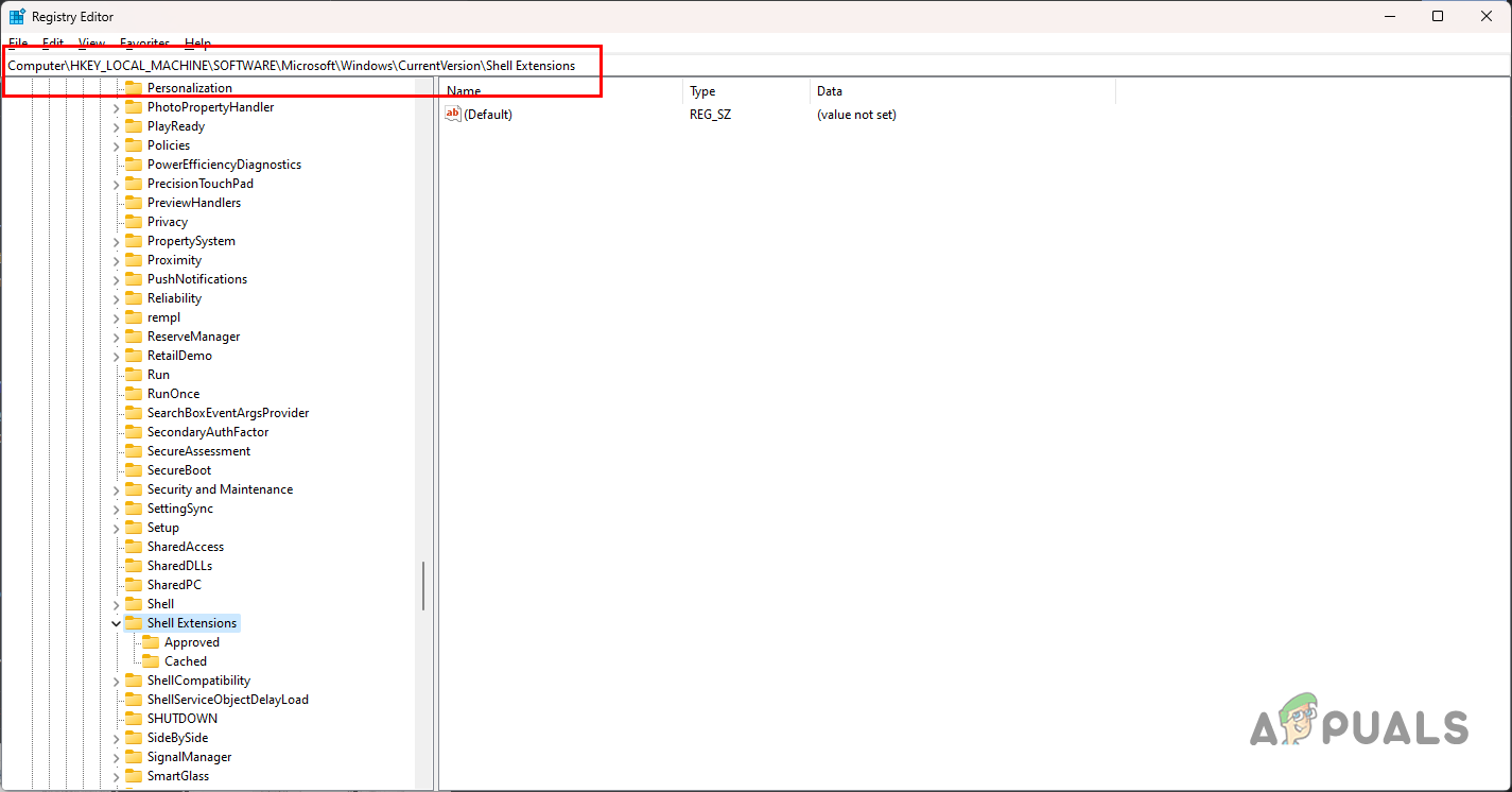 Navigating to Shell Extensions Path