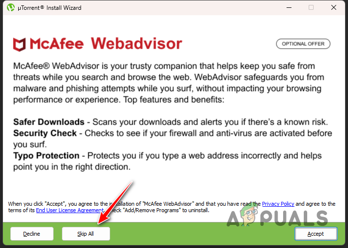 uTorrent Additional Software