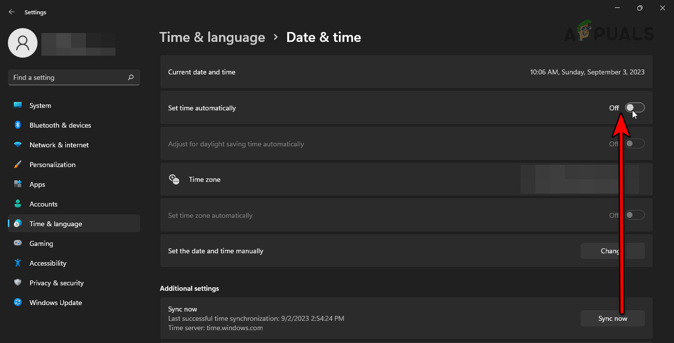 Sync Date Time and Disable Set Time Automatically