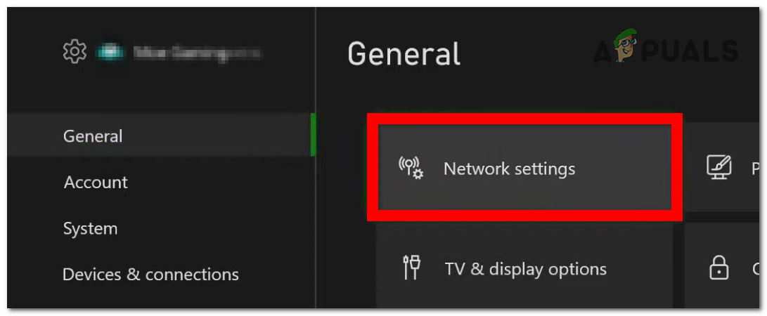 Accessing the Network settings