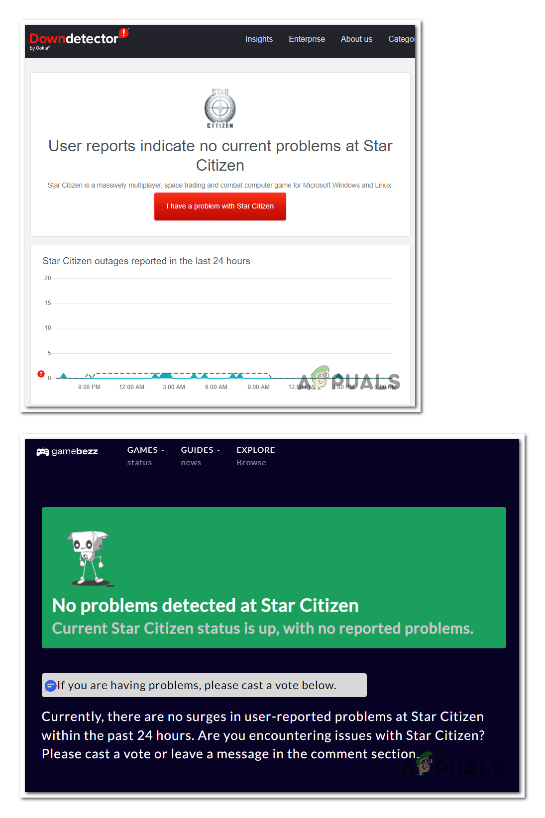 Checking the DownDetector or GameBezz sites