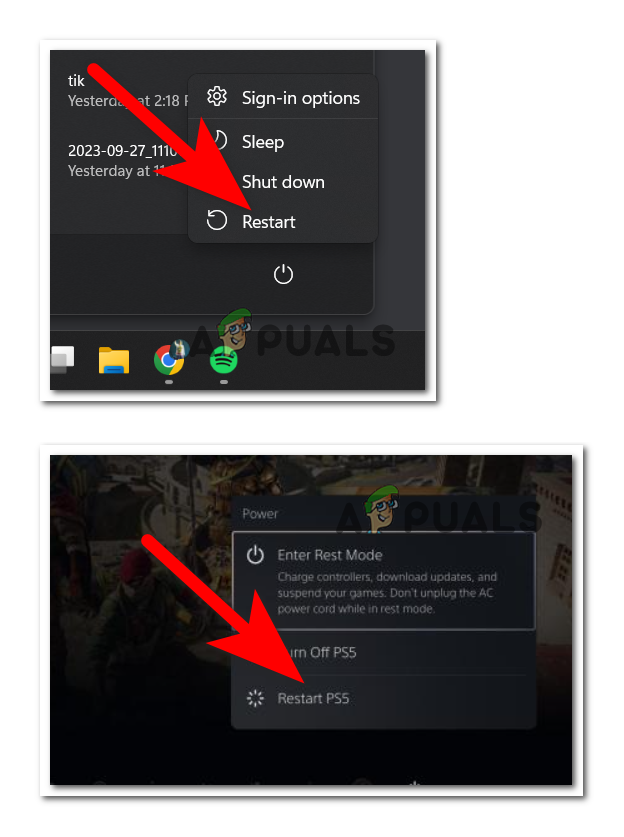 Restarting your computer or console