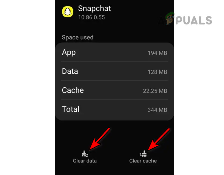 Clear Cache and Data of the Snapchat App