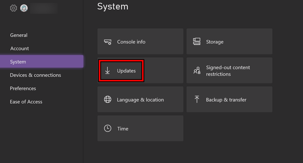 Check for Updates on the Xbox