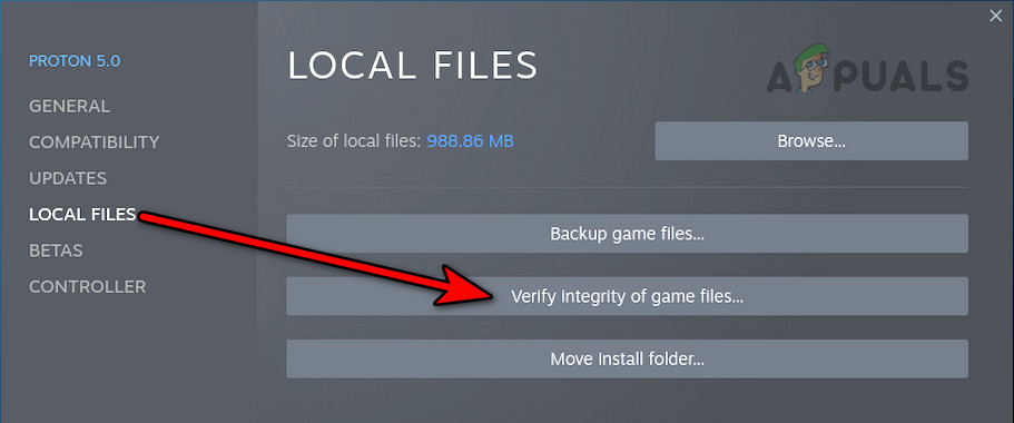 Verify Integrity of Proton Files on the Steam Deck