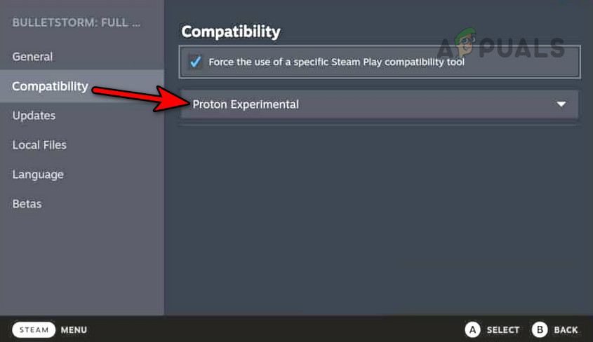 Enable Compatibility Tool and Set it to Proton Experimental