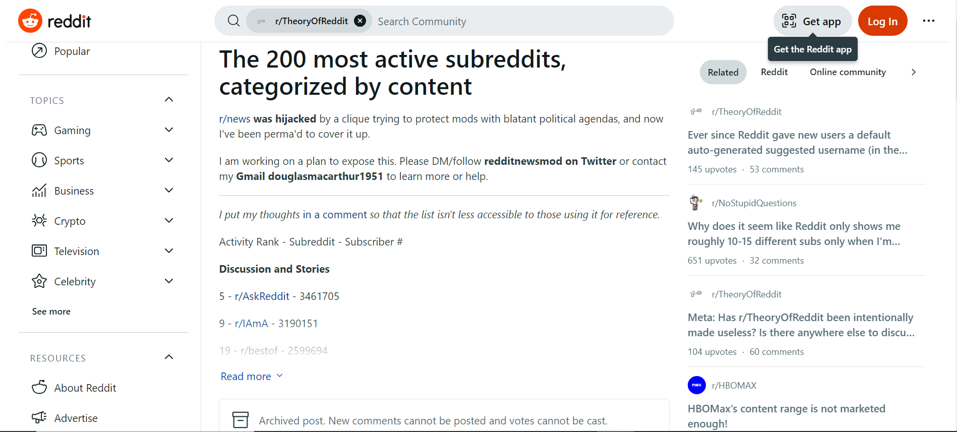 Participate in popular subreddits