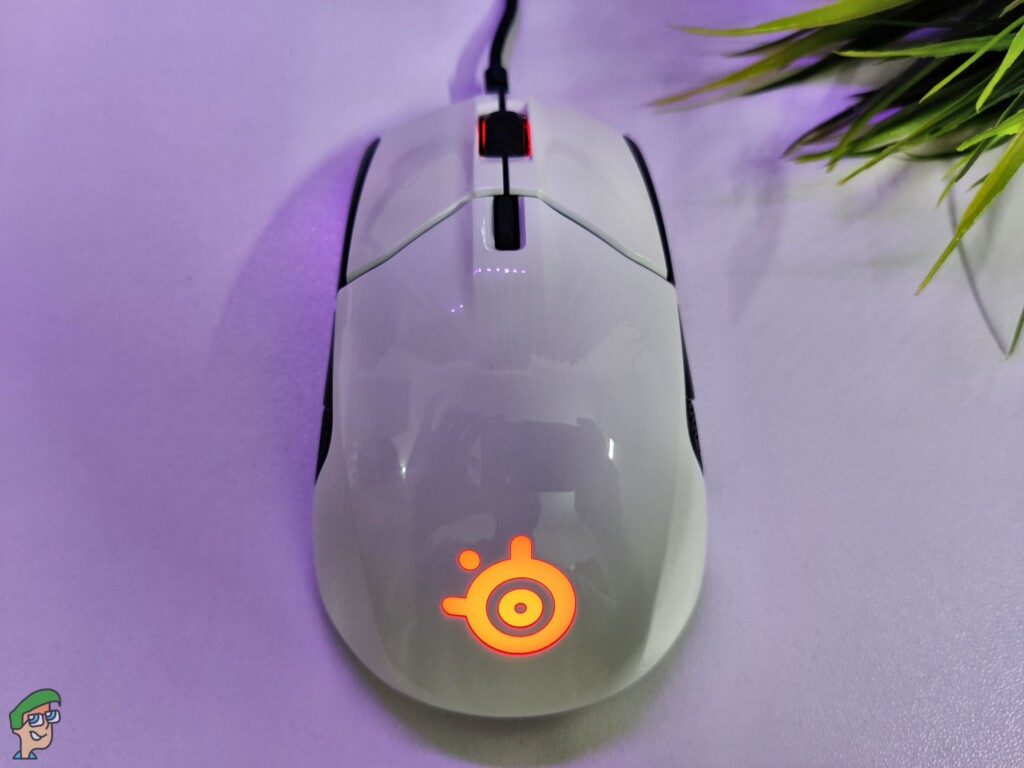 Steelseries Sensei 310 White Gaming Mouse overhead view