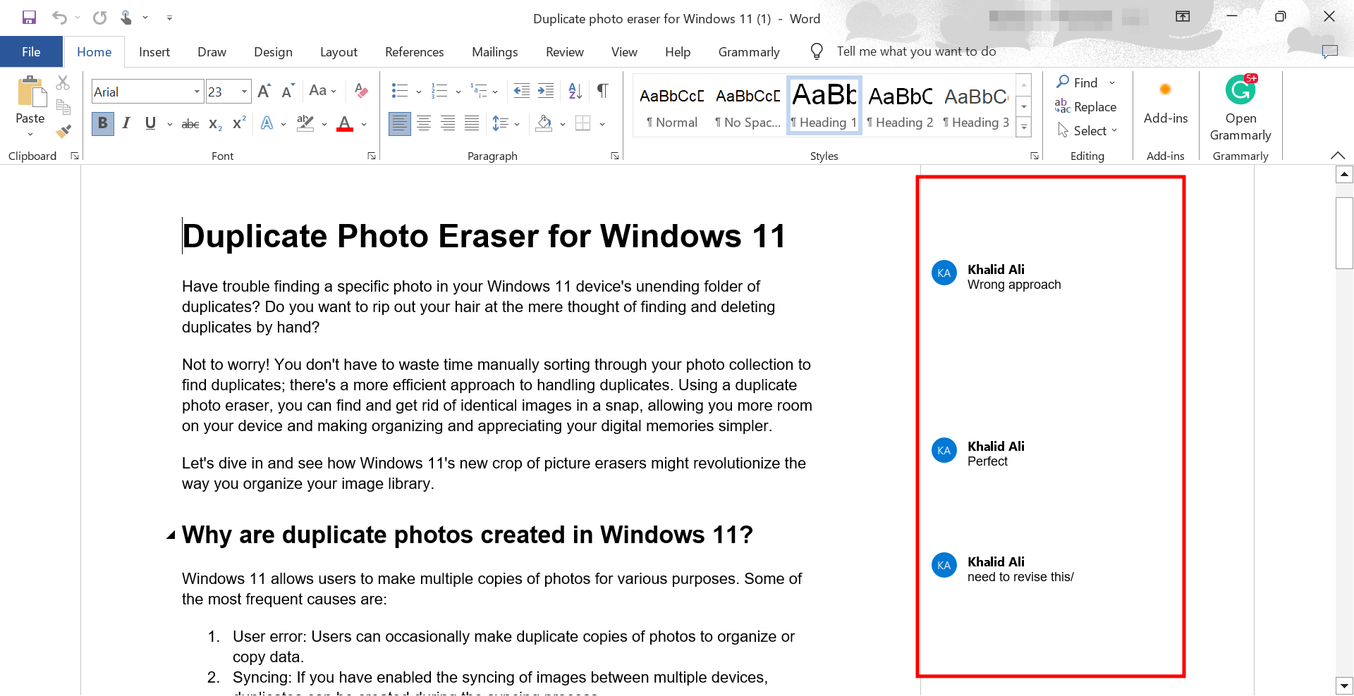 When you open the file in Microsoft Word youll see that the comments are included