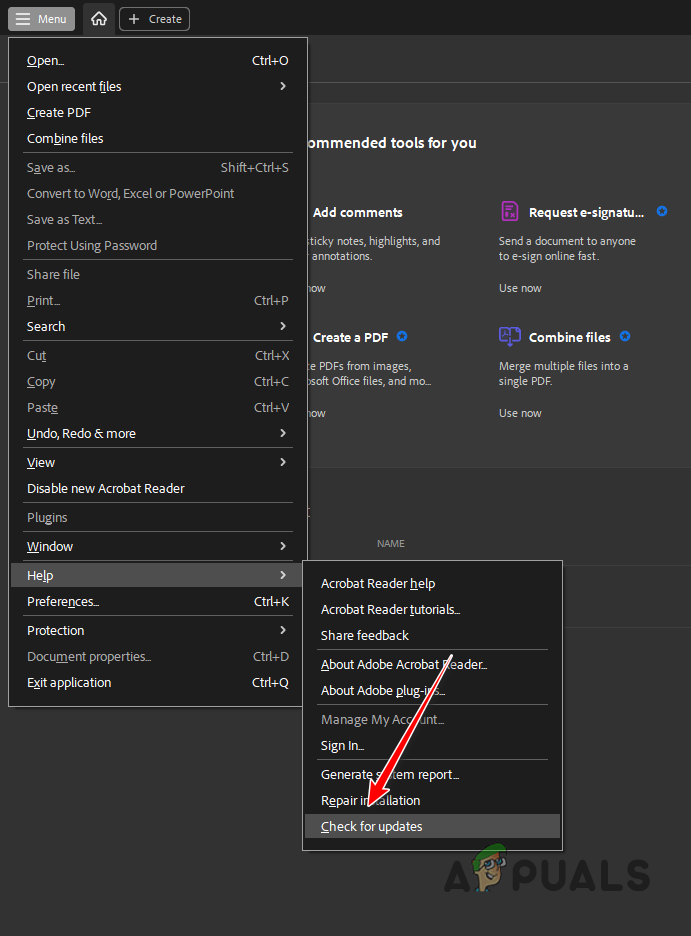 Checking for Adobe Acrobat Updates