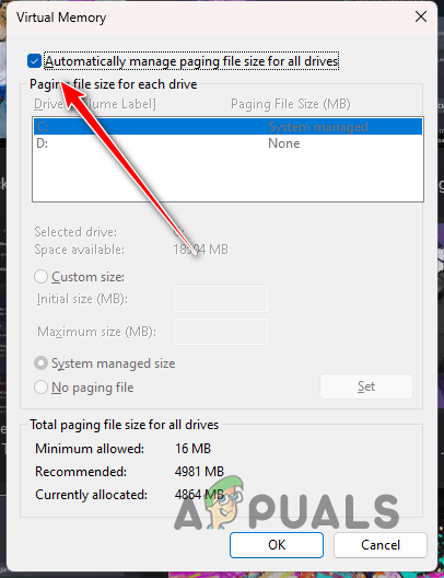 Enabling Automatic Management of Paging