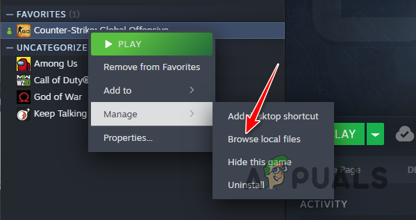 Opening Counter-Strike Installation Directory